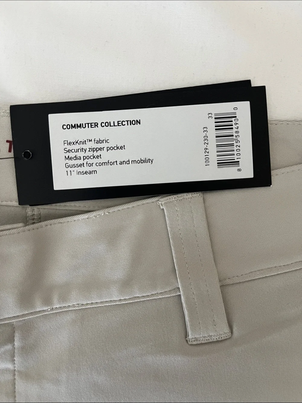 RHONE Slim Commuter Pants in Light Taupe